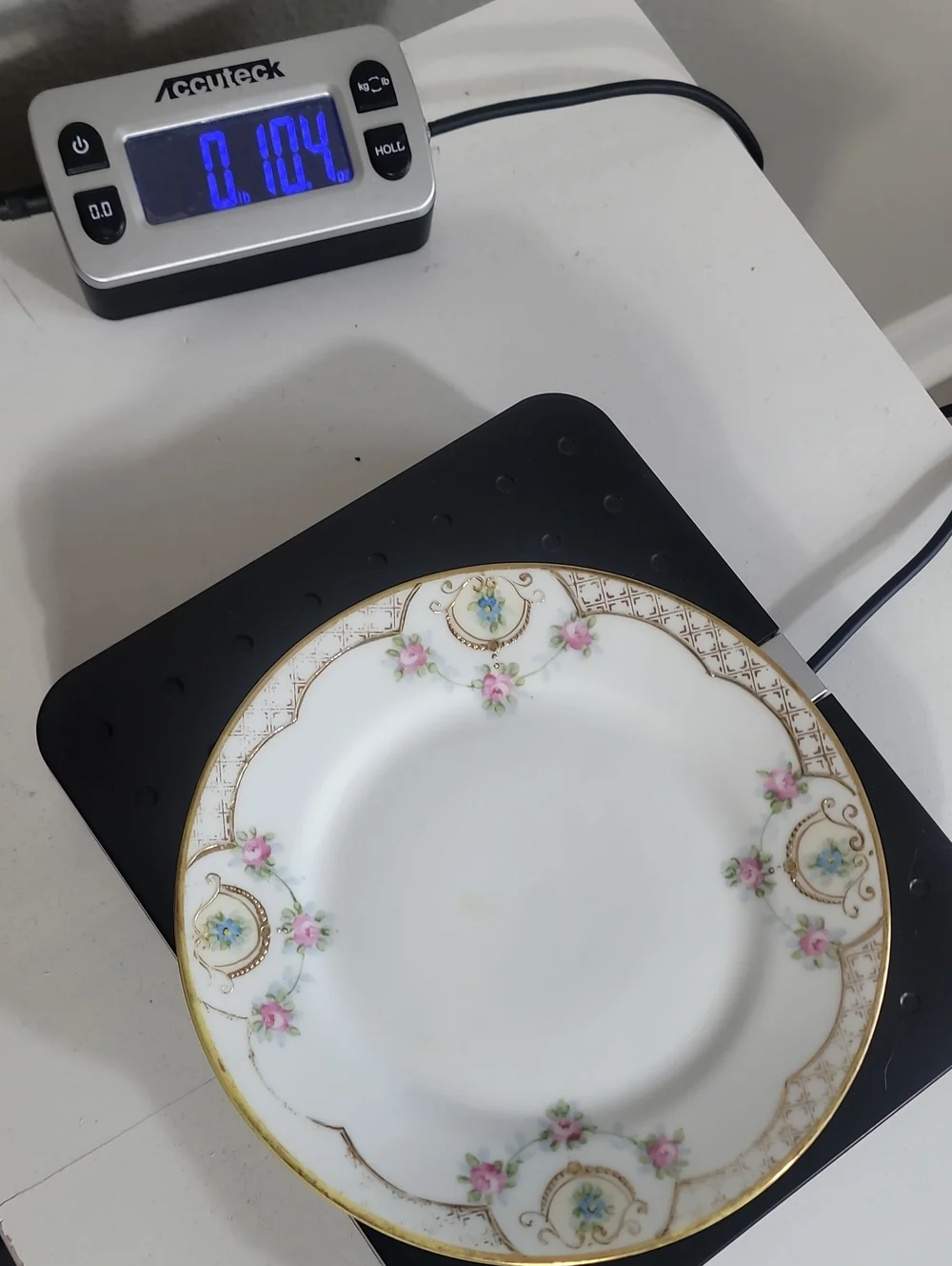 Vintage Nippon Hand Painted Floral Small Plates Set of 2 Gold Grandma Delicate